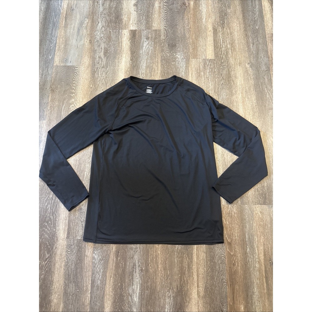 Quince Flowknit Breeze Performance Long Sleeve Tee Men's L Black Athletic